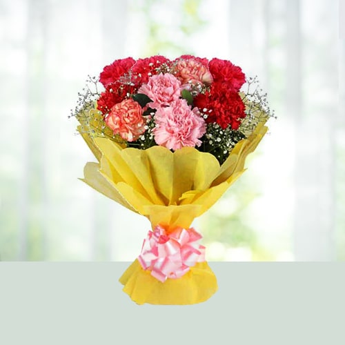 Flowers Bouquet-Mixed Carnations 