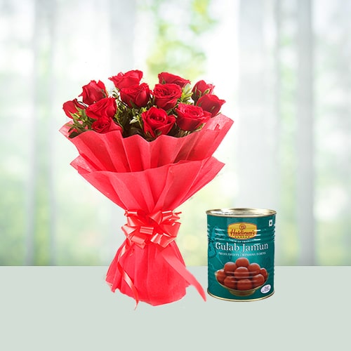 Roses n Gulabjamun combo 