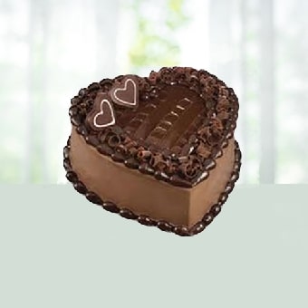 1KG Eggless Heart shape Chocolate Cake