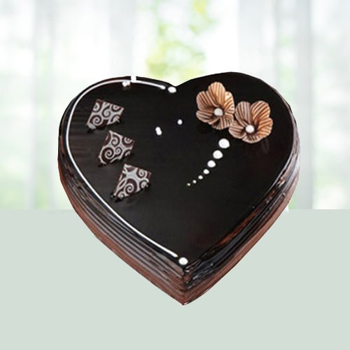 2Kg Chocolate Heart Shape Cake 