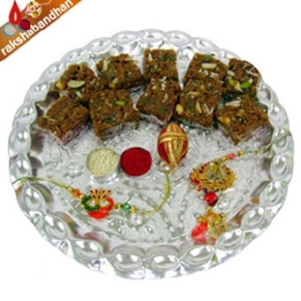 Doda Burfi Rakhi Thali Hamper