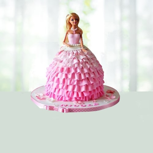 Barbie Doll Pink Cake 