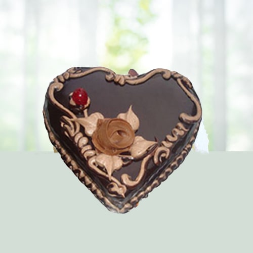 AD-1Kg Heart Shape Chocolate Cake