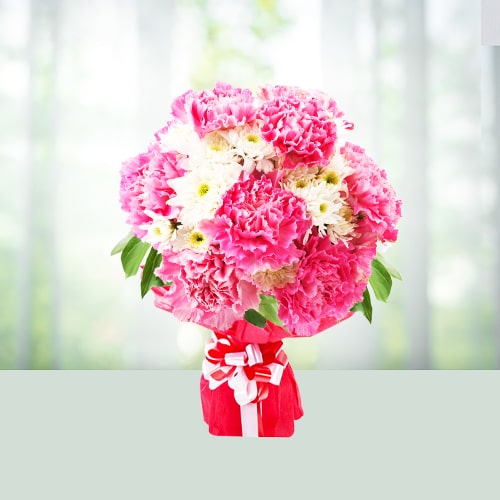 Flowers Bouquet of 12 carnation 