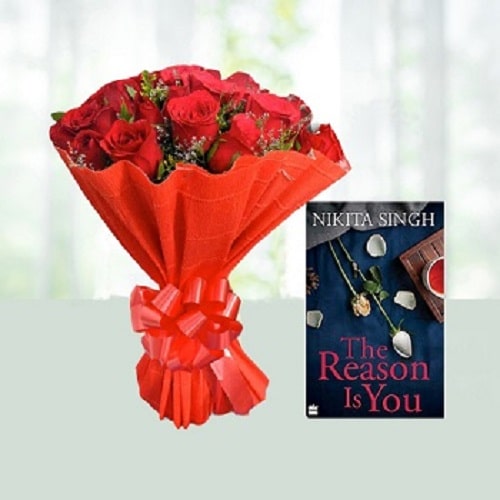 12 Red Roses N Complimentary Nikita Singh's The Reason is You