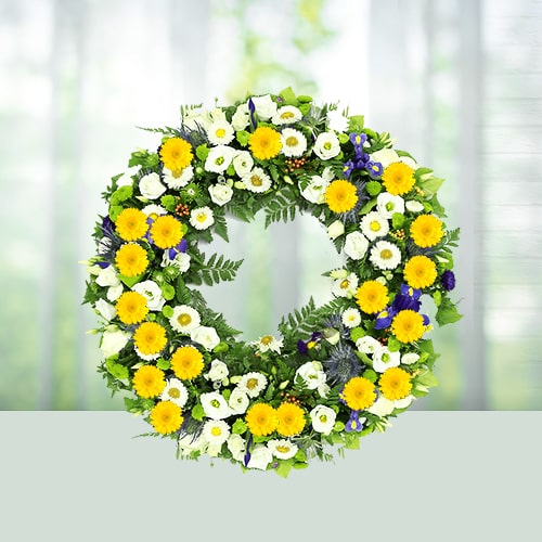 Round Wreath Condolence Flowers 