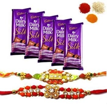 Rakhi With 5 Dairy Milk