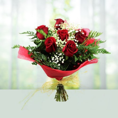 Red Roses Flowers Bouquet