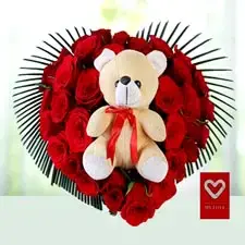 V-Day -Heart Shape Bouquets